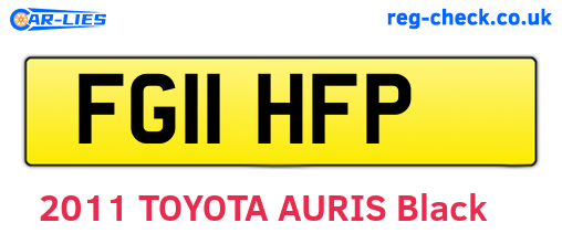 FG11HFP are the vehicle registration plates.