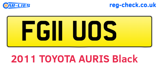 FG11UOS are the vehicle registration plates.