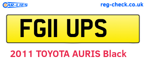 FG11UPS are the vehicle registration plates.