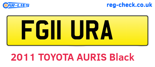 FG11URA are the vehicle registration plates.
