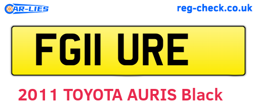 FG11URE are the vehicle registration plates.