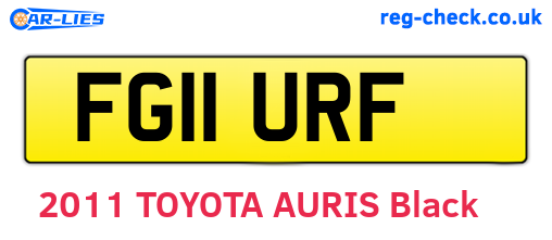 FG11URF are the vehicle registration plates.