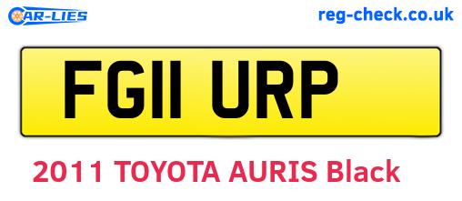 FG11URP are the vehicle registration plates.
