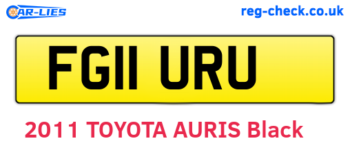 FG11URU are the vehicle registration plates.