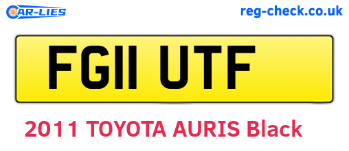 FG11UTF are the vehicle registration plates.