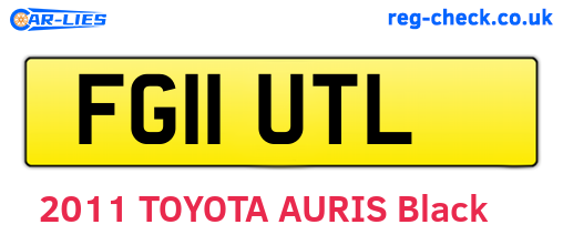 FG11UTL are the vehicle registration plates.