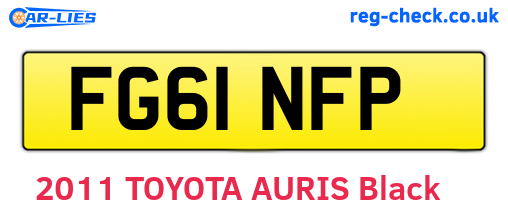 FG61NFP are the vehicle registration plates.