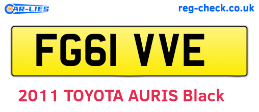 FG61VVE are the vehicle registration plates.