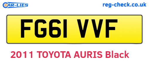 FG61VVF are the vehicle registration plates.