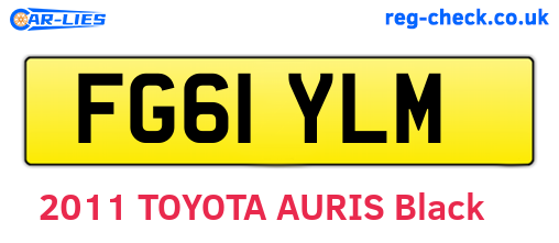 FG61YLM are the vehicle registration plates.
