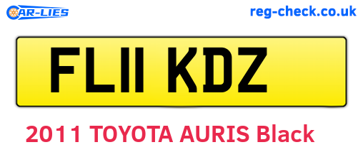 FL11KDZ are the vehicle registration plates.