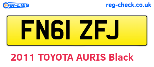 FN61ZFJ are the vehicle registration plates.