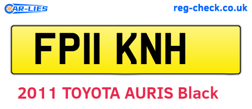 FP11KNH are the vehicle registration plates.