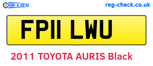 FP11LWU are the vehicle registration plates.