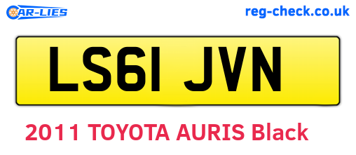 LS61JVN are the vehicle registration plates.