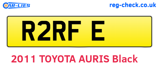 R2RFE are the vehicle registration plates.