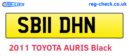 SB11DHN are the vehicle registration plates.