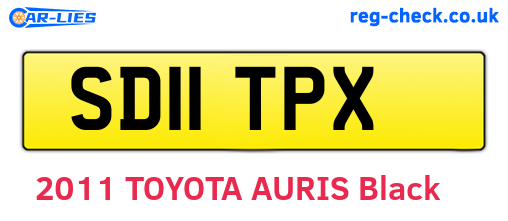 SD11TPX are the vehicle registration plates.