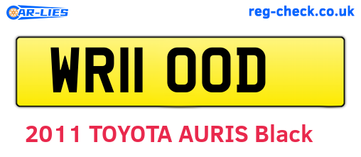 WR11OOD are the vehicle registration plates.