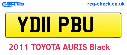 YD11PBU are the vehicle registration plates.