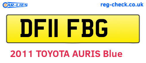 DF11FBG are the vehicle registration plates.