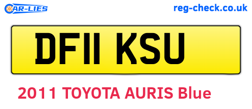 DF11KSU are the vehicle registration plates.
