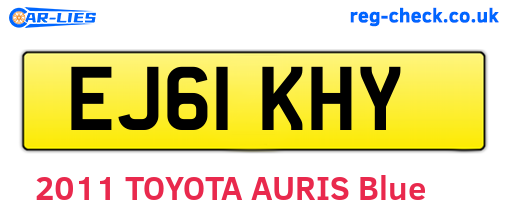 EJ61KHY are the vehicle registration plates.