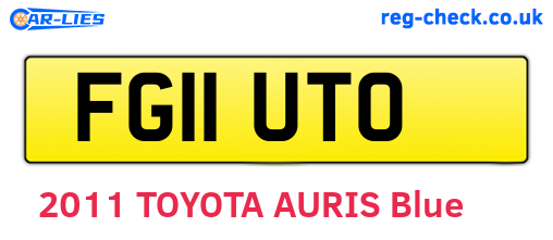 FG11UTO are the vehicle registration plates.