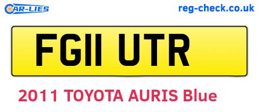 FG11UTR are the vehicle registration plates.