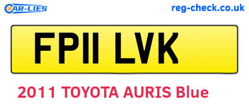 FP11LVK are the vehicle registration plates.