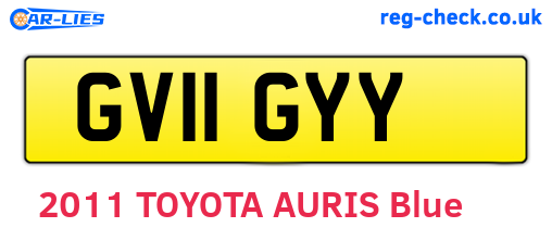 GV11GYY are the vehicle registration plates.