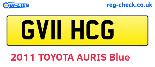 GV11HCG are the vehicle registration plates.