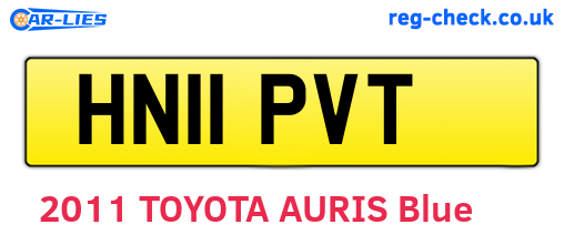 HN11PVT are the vehicle registration plates.