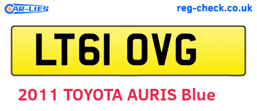 LT61OVG are the vehicle registration plates.
