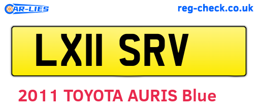 LX11SRV are the vehicle registration plates.