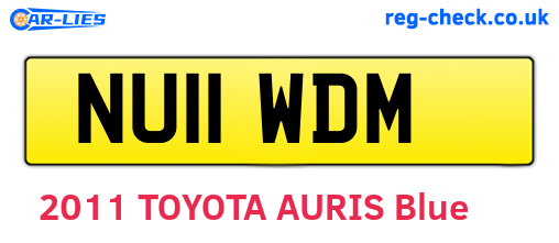 NU11WDM are the vehicle registration plates.