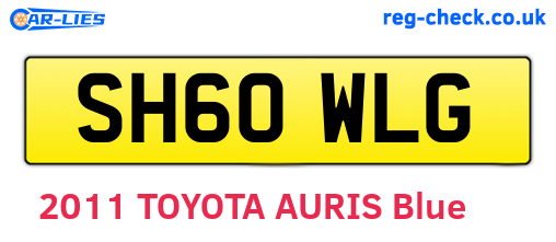 SH60WLG are the vehicle registration plates.