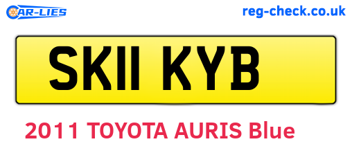 SK11KYB are the vehicle registration plates.