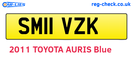 SM11VZK are the vehicle registration plates.