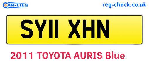 SY11XHN are the vehicle registration plates.