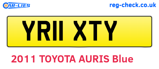 YR11XTY are the vehicle registration plates.