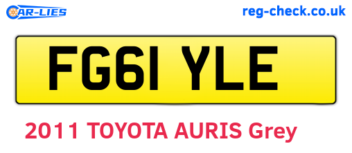 FG61YLE are the vehicle registration plates.
