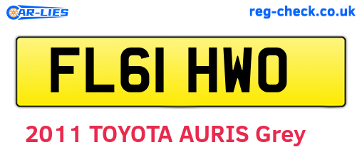 FL61HWO are the vehicle registration plates.