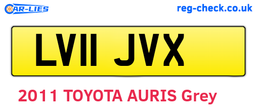 LV11JVX are the vehicle registration plates.