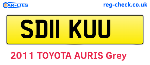 SD11KUU are the vehicle registration plates.
