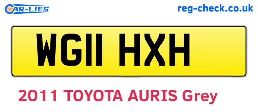 WG11HXH are the vehicle registration plates.