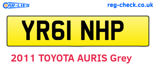 YR61NHP are the vehicle registration plates.