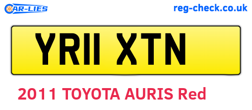 YR11XTN are the vehicle registration plates.