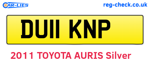 DU11KNP are the vehicle registration plates.