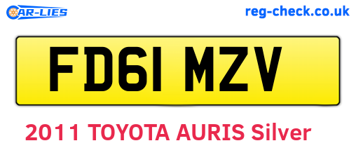 FD61MZV are the vehicle registration plates.